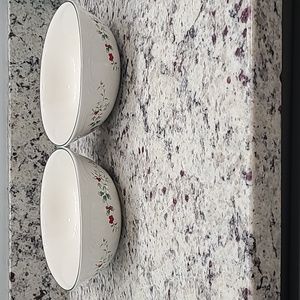 Two PFALTZGRAFF Winterberry Oval Vegetable Sides Casserole Serving Bowl